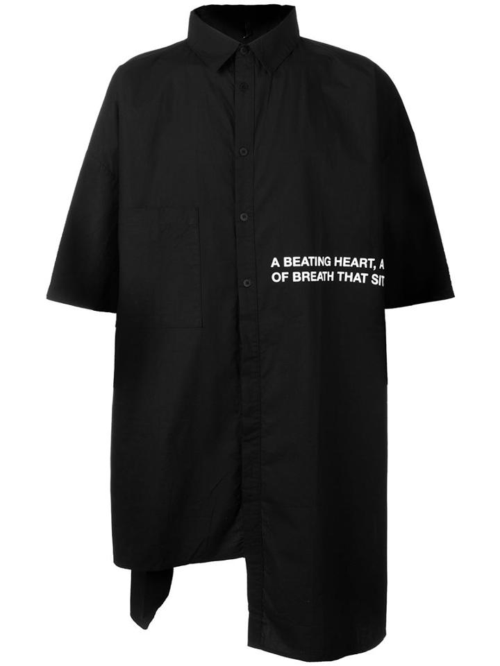 Barbara I Gongini Oversized Shortsleeved Shirt, Men's, Size: 50, Black, Cotton