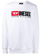 Diesel Contrast Logo Sweatshirt - White