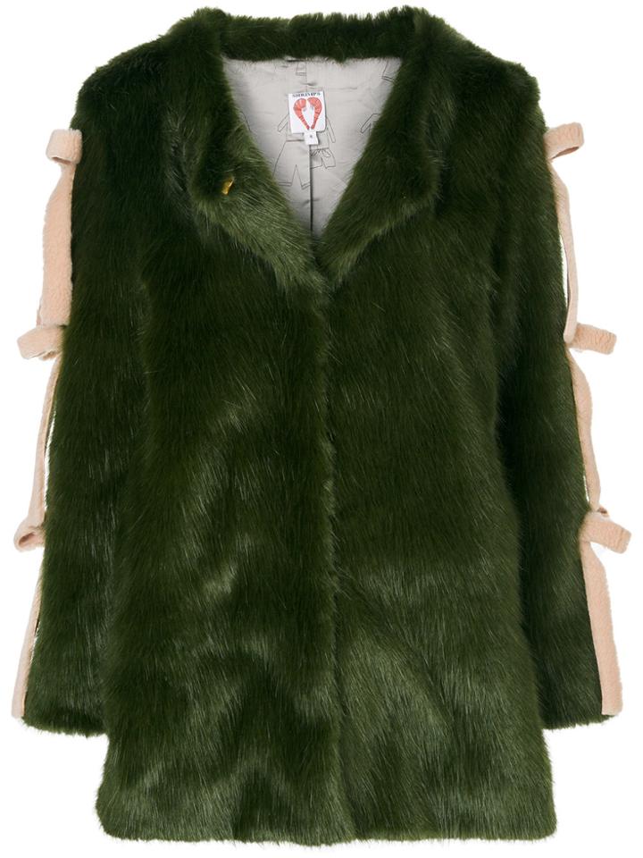 Shrimps Elsie Faux Fur Coat - Green