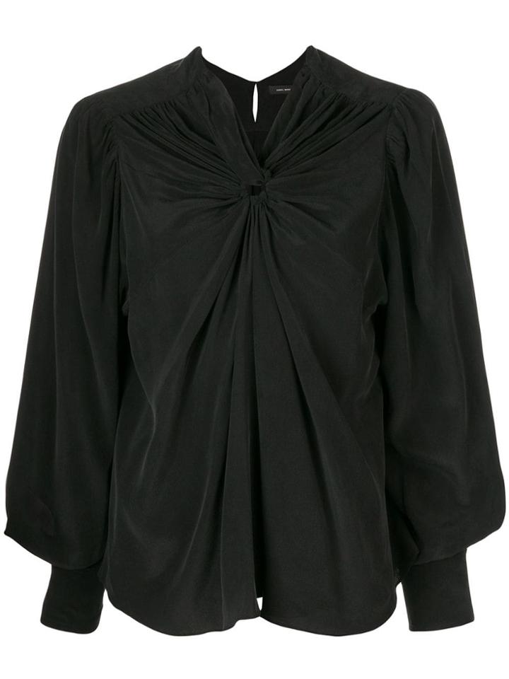 Isabel Marant Twist Detail Blouse - Black