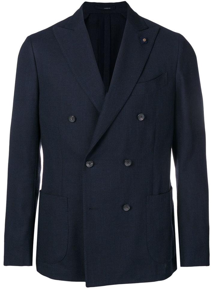 Lardini Double-breasted Classic Blazer - Blue