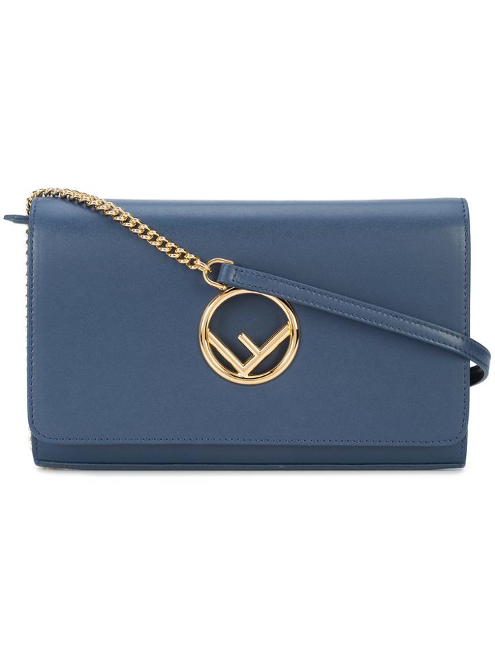 Fendi Logo Wallet On A Chain - Blue