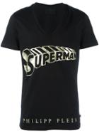 Philipp Plein 'superman' T-shirt, Men's, Size: Large, Black, Cotton