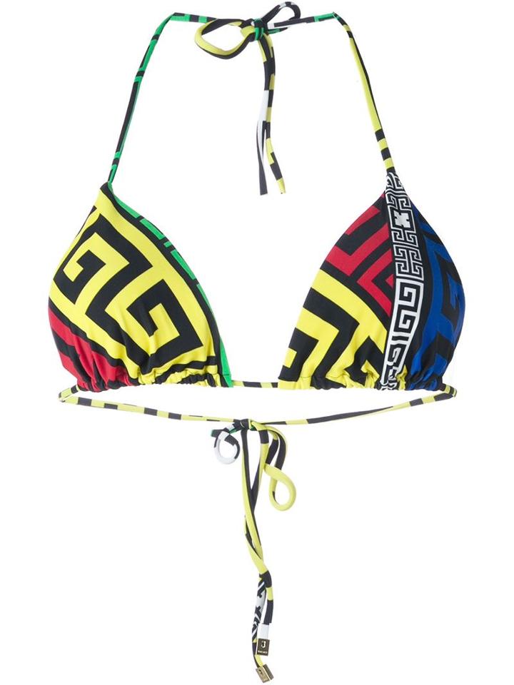 Versace #greek Bikini Top, Women's, Size: 4, Polyamide/spandex/elastane
