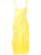 Kenzo Ruffled Midi Dress - Yellow