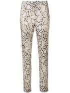 Pinko Snake Print Leggings - Brown