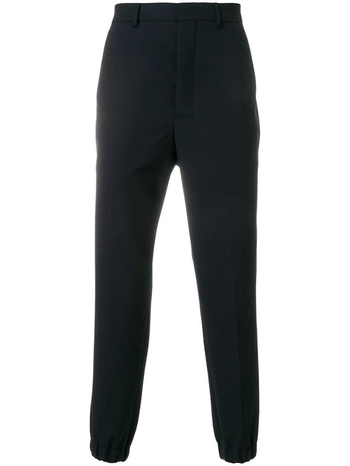Ami Alexandre Mattiussi Elasticized Hem Carrot Fit Trousers - Blue