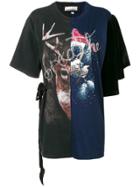 Night Market Printed Panel T-shirt - Blue