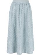 Jil Sander Knitted Midi Skirt - Blue