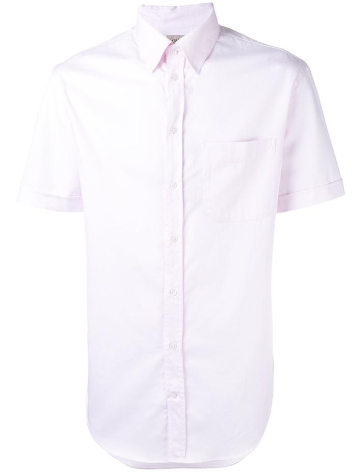 Armani Collezioni Classic Short-sleeved Shirt - Pink & Purple