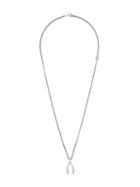 Rosa Maria Wishbone Diamond Pendant Necklace, Adult Unisex, Metallic