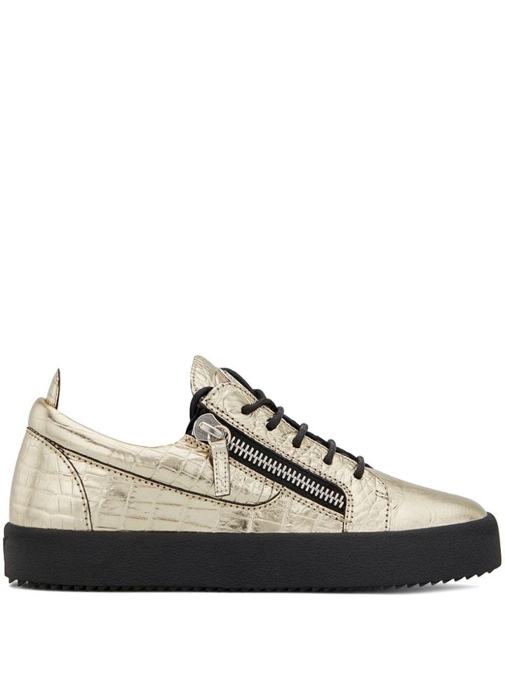Giuseppe Zanotti Tejay Low Top Trainers - Gold