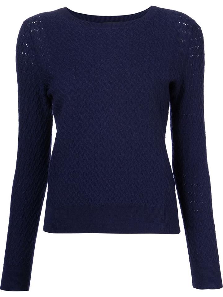 A.p.c. Textured Sweater, Women's, Size: Xs, Blue, Merino