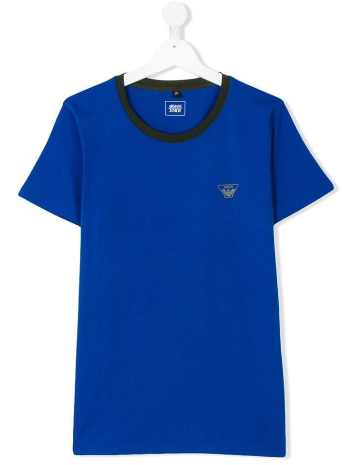 Armani Junior Logo T-shirt - Blue