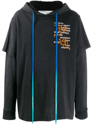 Off-white Double-sleeved Hooded Sweater - Black