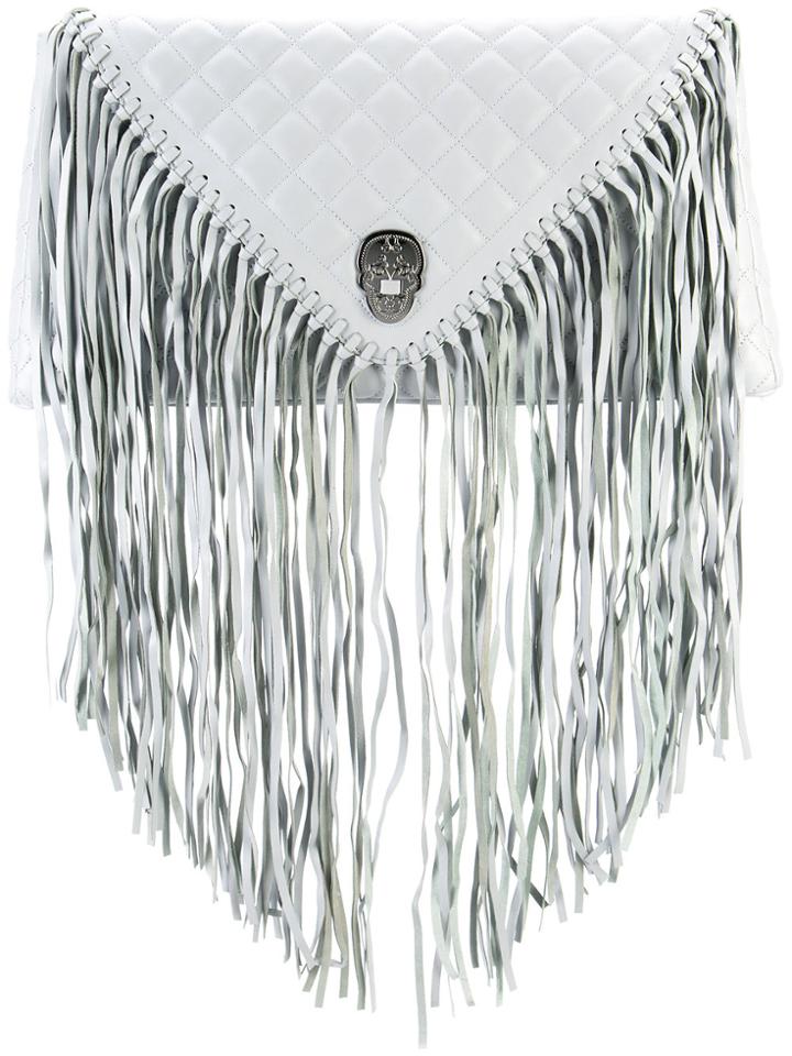 Thomas Wylde Fringed Quilted Clutch - Grey
