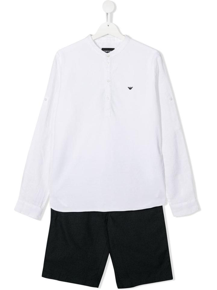 Emporio Armani Kids Two Piece Suit - White