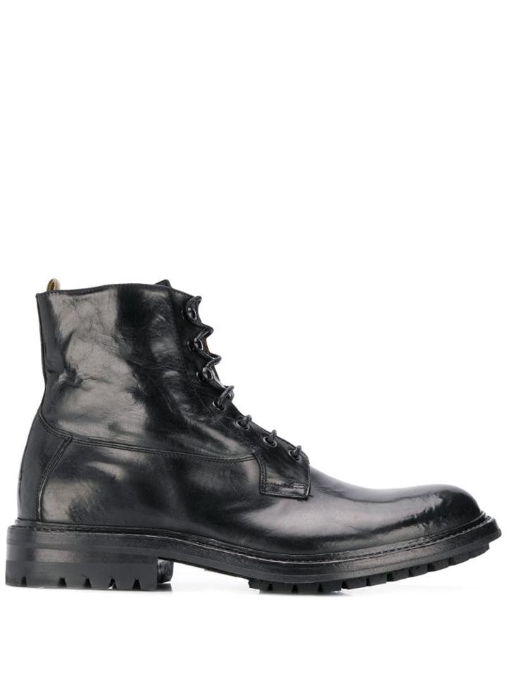 Officine Creative Army Style Boots - Black