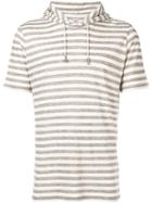 Eleventy Striped Hooded T-shirt - Nude & Neutrals