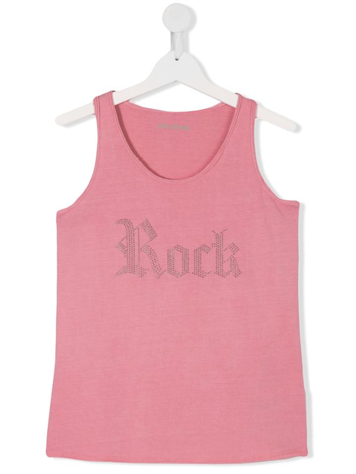 Zadig & Voltaire Kids Rock Studded Tank Top - Pink & Purple