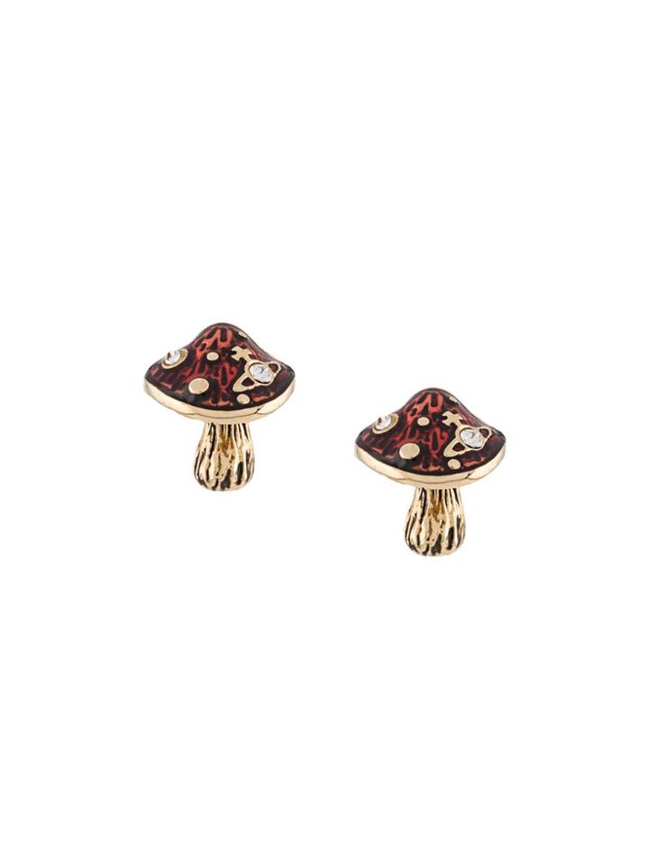 Vivienne Westwood Embellished Mushroom Earrings - Gold