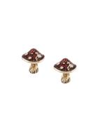 Vivienne Westwood Embellished Mushroom Earrings - Gold