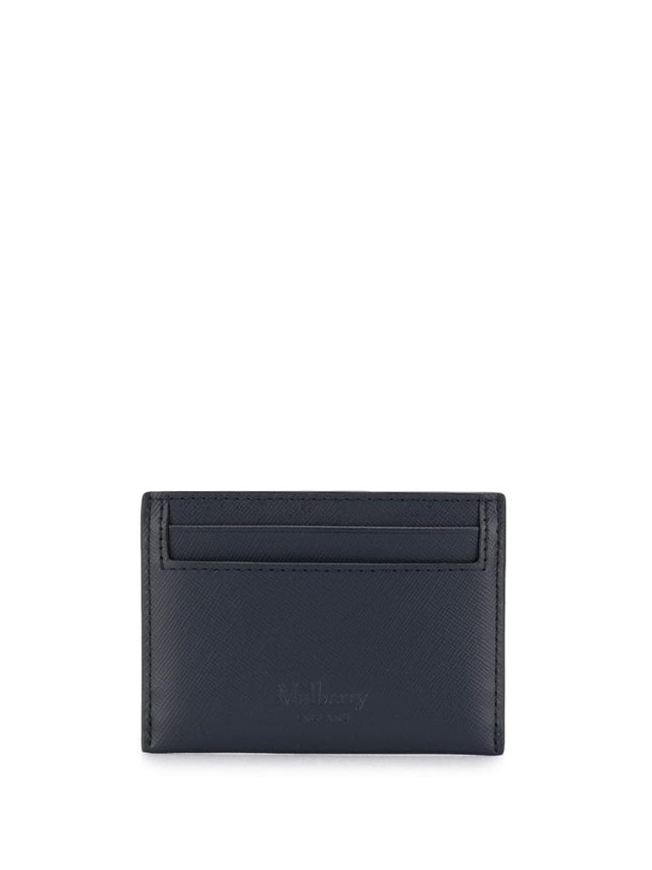 Mulberry Logo Slip Cardholder - Blue