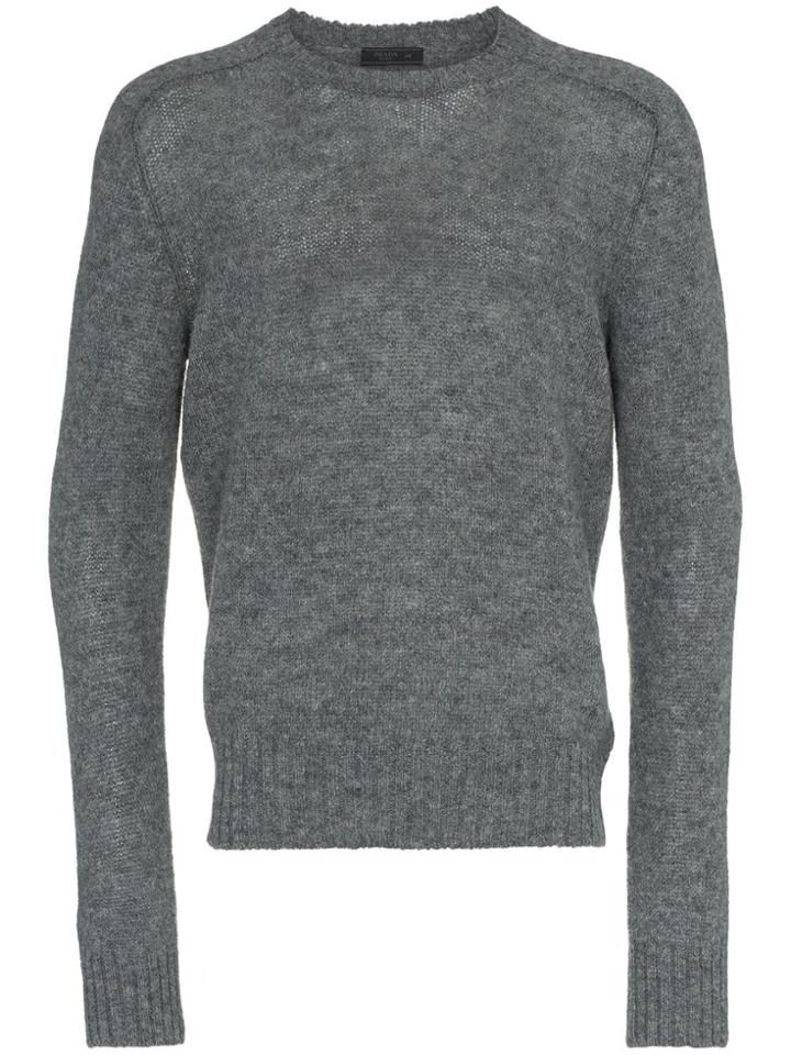 Prada Shetland Wool Jumper - Grey