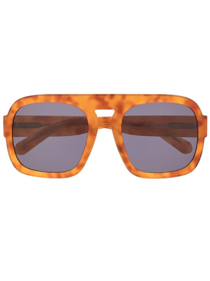 Karen Walker Gion Aviator Sunglasses - Brown