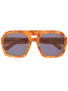 Karen Walker Gion Aviator Sunglasses - Brown
