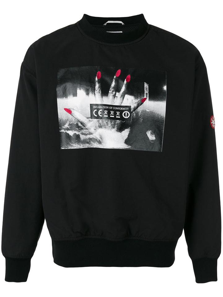 C.e. - Graphic Print Sweatshirt - Men - Cotton/nylon - L, Black, Cotton/nylon
