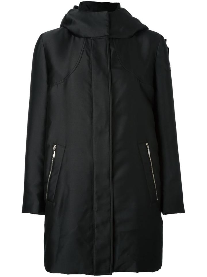 Moncler Gamme Rouge 'marrube' Parka Coat, Women's, Size: 3, Black, Polyester/silk/feather Down
