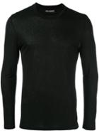 Neil Barrett Long Sleeved T-shirt, Men's, Size: Small, Black, Viscose