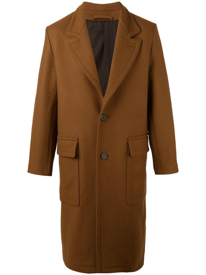 Ami Alexandre Mattiussi Two Buttons Coat - Brown