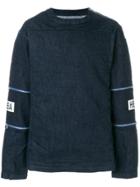Hood By Air Double Zip Patch Sleeve Sweatshirt - Blue