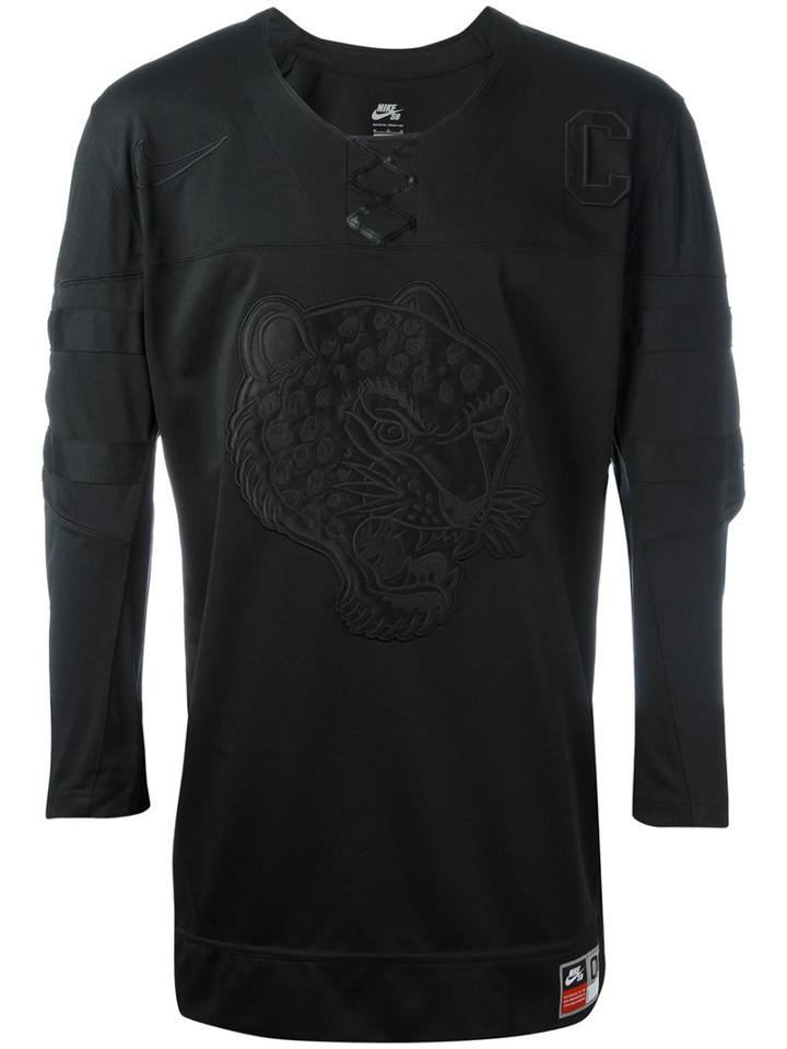 Nike Tiger Patch Top, Men's, Size: Large, Black, Polyester