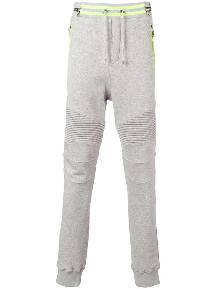 Balmain Biker Track Trousers - Grey