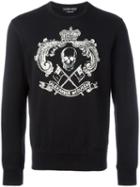 Alexander Mcqueen Skull Print Sweatshirt, Men's, Size: Xl, Black, Cotton