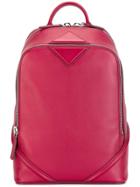 Mcm Zip Up Backpack - Red