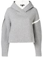 Y-3 Oversize Spacer Wool Cropped-hoodie - Grey