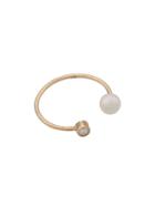 Zoë Chicco 14kt Yellow Gold Tiny Pearl And Diamond Ring