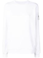 Gaelle Bonheur Sleeve Logo Patch Sweatshirt - White