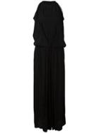 8pm Studded Trim Flared Dress, Women's, Size: Small, Black, Viscose