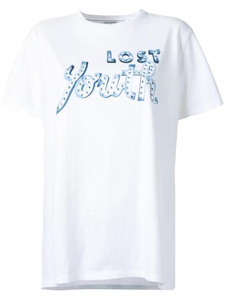 Each X Other 'lost Youth' T-shirt, Women's, Size: Xs, White, Cotton