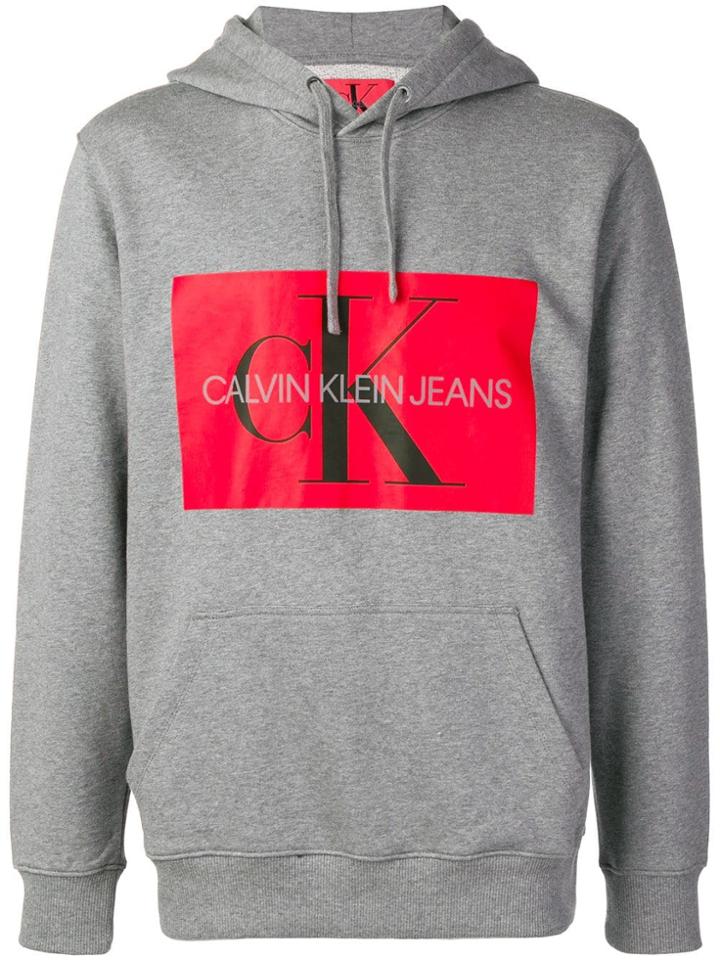 Calvin Klein Jeans Hooded Sweatshirt - Grey