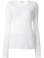 James Perse Round Neck Sweater, Women's, Size: 3, White, Cotton