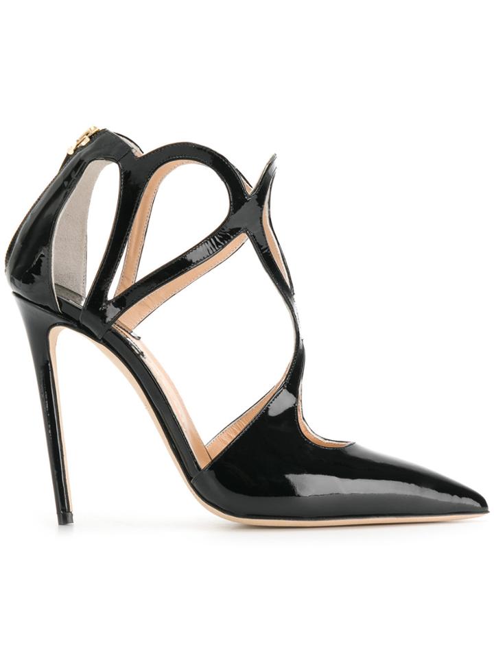 Racine Carree Cut-detail Heeled Pumps - Black