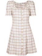 Nicholas Tartan Day Dress - White