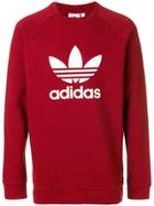 Adidas Trefoil Crew-neck Sweatshirt - Red