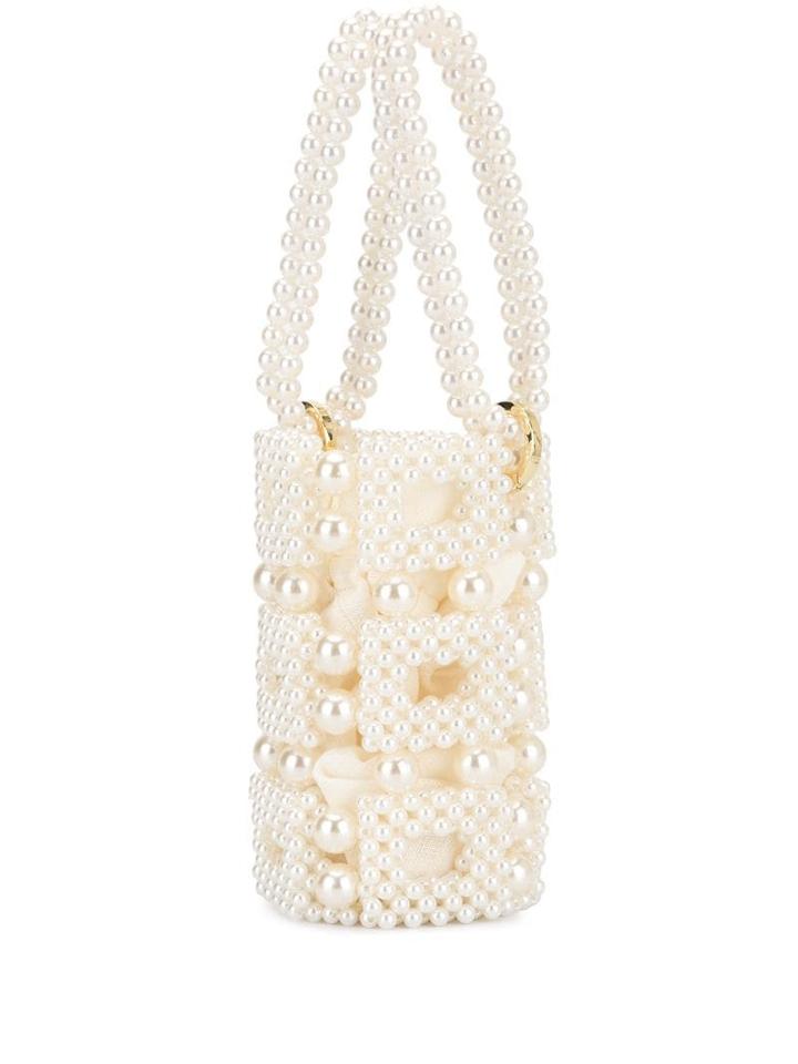 0711 Esmeralda Bucket Bag - White